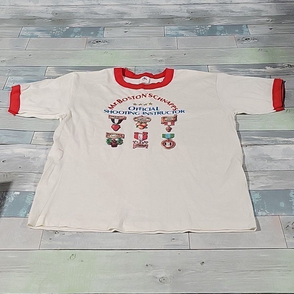 Tee Jays Vintage Mr. Boston Schnapps T-Shirt sz Large